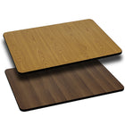 Flash Furniture 24" x 42" Rectangular Table Top with Natural or Walnut Reversible Laminate Top-Restaurant or Banquet Table