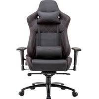 Brassex Megan Gaming Chair - Black-Head and Back cushion Included
