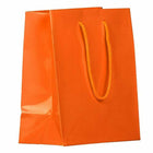 JAM Paper Glossy Gift Bags with Rope Handles - Medium - 8" x 10" - Orange - 3 Pack-Color: Orange Glossy 