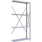 Metalware RK204 Boltless Shelving Unit, 4-Shelves, 36" x 12" x 76", Light Grey-Adjustable shelving system that provides high strength, yet economical storage capacity for your needs