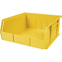 Kleton Stack & Hang Bin, 11" W x 5" H x 10-7/8" D, Yellow - 12 Pack-Capacity: 50 lbs.