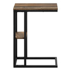 Monarch Specialties 3673 Accent Table - 25"H/Brown Reclaimed-Look/Black Metal-Product dimensions: 18.25 Inch W x 10.25 Inch D x 25.25 Inch H