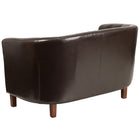 Flash Furniture HERCULES Colindale Series Brown Leather Tufted Loveseat-Brown LeatherSoft Upholstery