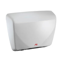 ASI Profile Hand Dryer, White, Porcelain Enamel Finish (0185)-White dryer with Cast Iron Cover with Porcelain Enamel Finish