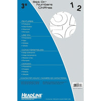 HeadLine 3" Helvetica Numbers  -  White-Helvetica Font