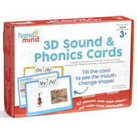 Hand2Mind 3D Sound and Phonics Cards - Multicolor-Simply move the card and the real, 3D photographic image changes so you see the initial and final position of the tongue, lips, and mouth for each sound.