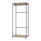 TRINITY  Bamboo Garment Rack, Bronze Anthracite (TBFPRA-2706)-Modular design can be expanded by adding additional 4-Tier Bamboo Shelving Towers (TBFPRA-2703) or Bamboo Closet Organizers (TBFPRA-2704)for additional storage space