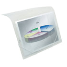 Winnable Elastic Tie Closure Expanding Folders - Letter Size - 1-1/2" Expansion - Clear-Holds up to 200 sheets