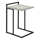 Monarch Specialties 3631 Accent Table - 25"H/Grey Reclaimed Wood/Black Metal-Thick, rectangular tabletop in a grey reclaimed wood-look finish is wide to offer a more generous surface