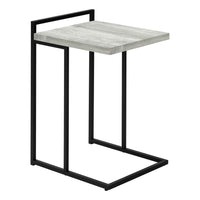 Monarch Specialties 3631 Accent Table - 25"H/Grey Reclaimed Wood/Black Metal-Thick, rectangular tabletop in a grey reclaimed wood-look finish is wide to offer a more generous surface