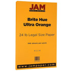 JAM Paper Bright Colour Legal Paper, 8.5 x 14, 24lb Brite Hue Ultra Orange, 100 Pack (16728247)-Dimensions: 8.5"W x 14"L