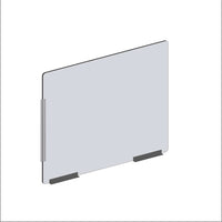 Mark Maker Modular Sneeze Guard Side - 35.5" W x 31.5" H panel 1/4" Clear Acrylic -2 8" aluminum bottom rails - 18" living hinge-Our clear modular sides are to be combined with the modular fronts as an extension for extra protection.