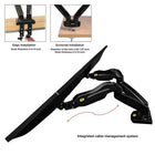 North Bayou 17"-27" Gas-Strut Desktop Dual Monitor Arm - F160-Rotation: 360 degrees, Swivel: 180 degrees, Tilt: + 35  degrees- 50  degrees