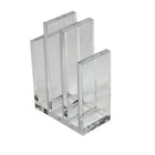 Azar Acrylic File Sorter And Bookend, Clear, 1/2" Thick (255035)-Has mutiple size dividers for different heights of books or file