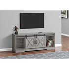 Monarch Specialties 2747 Tv Stand - 60"L/Grey With 2 Sliding Doors-Product dimensions: 59" W x 15.5" D x 23.5" H