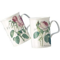 Roy Kirkham Lancaster Mug, Redoute Rose, Set of 6-Redoute Rose Set of Six Lancaster Mugs in Fine Bone China.