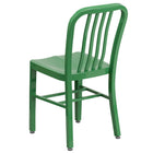 Flash Furniture Green Metal Indoor-Outdoor Chair-Green Powder Coat Finish