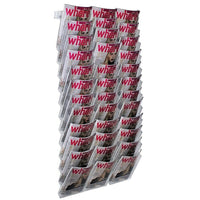 Azar Displays 38" x 19" 36-Pocket Bi-Fold Crystal Styrene Modular Wall Mount Display (252326)-Use for printed material measuring 9"H x 6"W