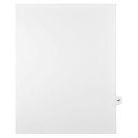 Mark Maker Legal Exhibit Index Tab White Single Tabs, 1/15th Cut, Letter Size, No Holes, Number 147, 25 Pack-White Single Tabs, 1/15th Cut