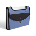 U Brands 13 Pocket Performance Expandable File - Clear View Top - Blue (4360F04-24)-Reinforced edge trim protects from tears or fraying