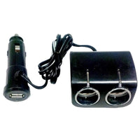 Koolatron 12V Cigarette Lighter Socket with USB Connection-Featuring two USB ports, this socket plugs into your vehicles 12V outlet and requires minimal power