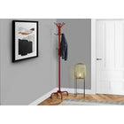 Monarch Specialties 2008 Coat Rack - Red Metal-With 2 tiers of hooks, there are plenty of hooks to hang coats, hats and even umbrellas