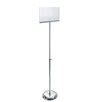 Azar Displays 8.5" x 11" Acrylic Sign Holder with Pedestal, Clear (300845)-Use for store fronts, trade show booths and much more