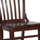 Flash Furniture HERCULES Series School House Back Walnut Wood Restaurant Chair-Mortise and Tenon Style Construction with metal wood screw reinforcements