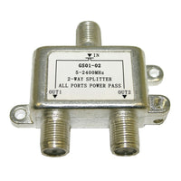 Digiwave 2 Way Splitter (5-1000Mhz), 2.5" x 2.1" x 0.5", Silver-Tin-plated zinc die-cast housing tin-plated