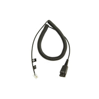 Jabra Quick Disconnect to Modular (RJ) Coiled Bottom Cord, 6.6' (8800-01-01)-Product Type: Network Cable