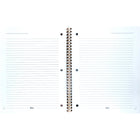 Hilroy Butterfly Notebook - 160 Pages - 10-1/2" x 8" - Pink-Durable front cover featuring soft pastel colours with rose gold foil