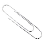 ACCO Steel Non-Slip Jumbo Paper Clips - #4 - 1-7/8" - Corrugated - Silver - 1000 Pack-Paper clips feature standard wire construction
