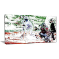 Designart Baseball Bases Loaded Canvas Art Print, (PT2573-32-16)-Print
