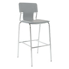 Avenue Six 30" Dorado Vinyl with Chrome Base Bar Stools, Grey, 2 Pack-Bar Stool