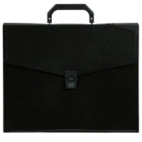 JAM Paper Briefcase, 12 x 9.5 x 1.5, Black, 2 Pack (334120746g)-Black