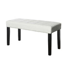 CorLiving LMY-110-O California 24 Panel Bench, Leatherette, White-Easy to wipe clean white leatherette