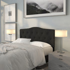 Flash Furniture Cambridge Tufted Upholstered Full Size Headboard - Black Fabric-Headboard Size: 56.75''W x 3''D x 24''H