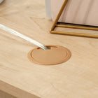 Sauder 66"W Whitaker Point Executive Desk - Natural Maple-   Natural Maple finish