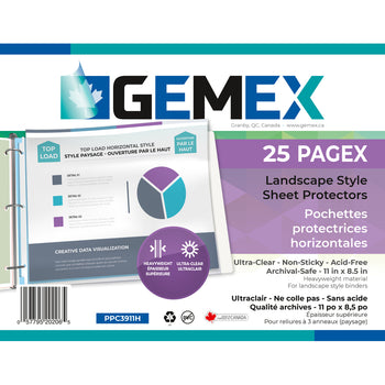 Gemex Pagex Top Load Polypropylene Page Holders for Landscape