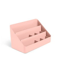Poppin Desk Organizer - Blush-Desktop Organizer & Equipped with three separate compartments and sliding fin dividers that move horizontally for greater flexibility