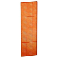 Azar Displays 44" x 13.5" Pegboard 1-Sided Wall Panel, Translucent Orange, 2 Pack-For use with flat surface