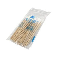 Wasip Cotton-Tipped Applicators - 3" - 25 Pack-Cotton-tipped applicators are wooden sticks with a cotton swab head used for the application of ointments and creams for the medical treatment of wounds