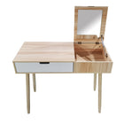 J&R Home Collection Leo 2-Tone Desk with Flip Up-Pine wood legs