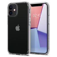Spigen Crystal Hybrid Case for iPhone 12 mini - Crystal Clear-Clear flexible back with a hard frame offers perfect protection from drops
