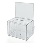 Azar Displays Extra Large Clear Suggestion Box with Pocket, Lock and Keys, 8.25" x 11" x 8.25" (206389)-Comment box anonymously collects suggestions from employees and customers