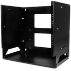 StarTech Wall-Mount Server Rack with Built-in Shelf, Solid Steel, 8U (WALLSHELF8U)-Customize your setup with a built-in shelf that can be positioned at either the top or the bottom of the rack
