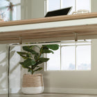 Sauder - 426479 Bergen Circle Cord Management Trough - White-White, Metal