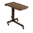 Winsome Lap Top Cart Adjustable, Antique Walnut-Great design. This cart is great for work and play.  Adjustable height and work-surface angle. Moves easily on 3 wheels. Beautiful Walnut Finish.  Table extension height 24.45" - 36".