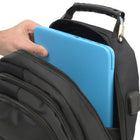 Club Rochelier Multi-Pocket Backpack with USB Port & Charger, Black-Hidden Pocket at the front for more security