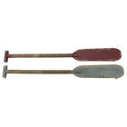 Cathay Importers Rustic Wood Paddle Wall Decor, Antique Burgundy and Blue, Large, 2 Pack (EC-09-0716)-45"W x 1.5"D x 5"H
